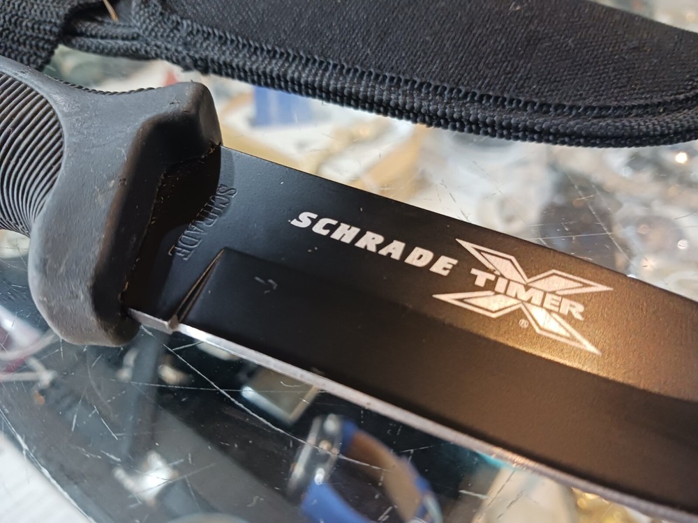 SCHRADE X TIMER DROP POINT KNIFE 4 1/4" FIXED BLADE - XT2B