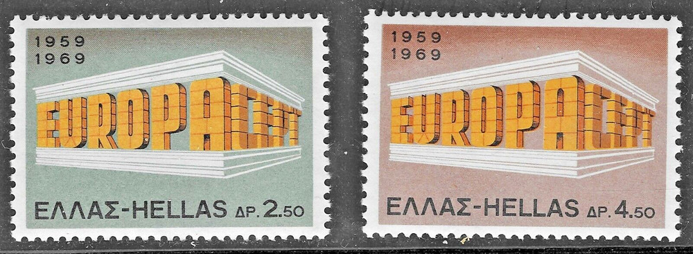 Greece (1969) - Scott # 947 - 948,   MNH