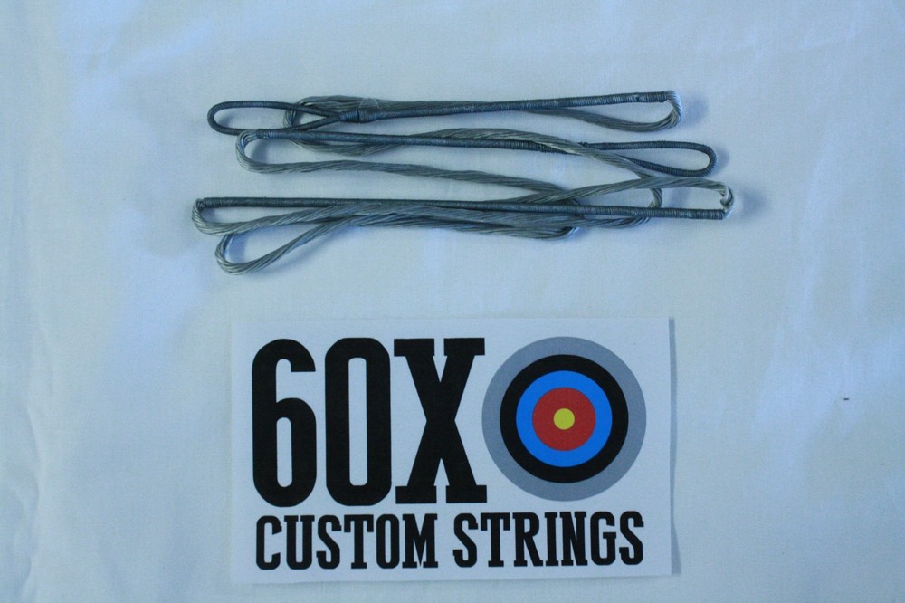60X Custom Strings 66" Fast Flight Silver Recurve Bowstrings Bow String