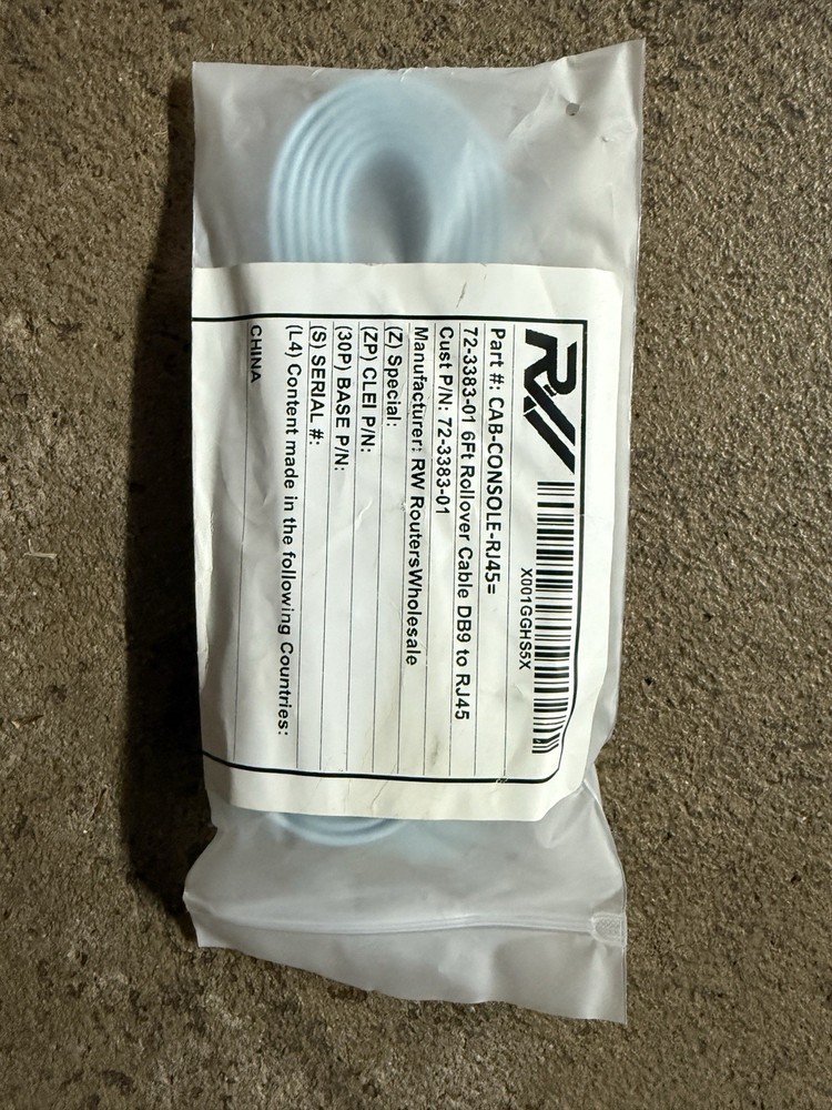 CAB-CONSOLE-RJ45 6ft Serial Console Management Cable