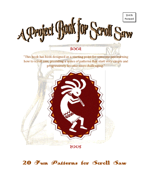 A Project Book for Scroll Saw - 8 1/2" X 11" Pattern Book by OTB Patterns.