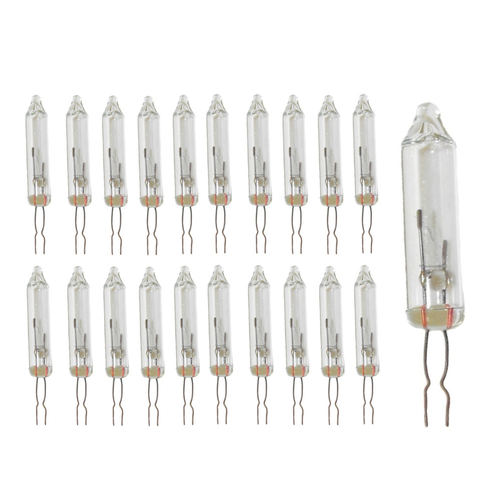 20x 12 Volt Bare Clear 0.96w Mini Bulb Christmas Tree Lights Replacement Bulbs
