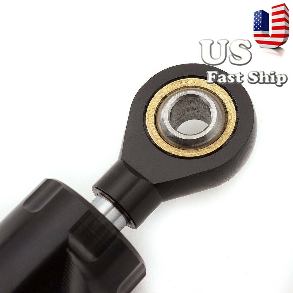 CNC Universal Motorcycle Steering Stabilizer Damper Linear Control Safety Black