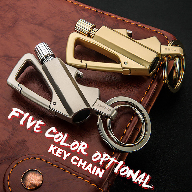 Universal Keychain Carabiner Survival Lighter Flint Stone Match Fire Starter