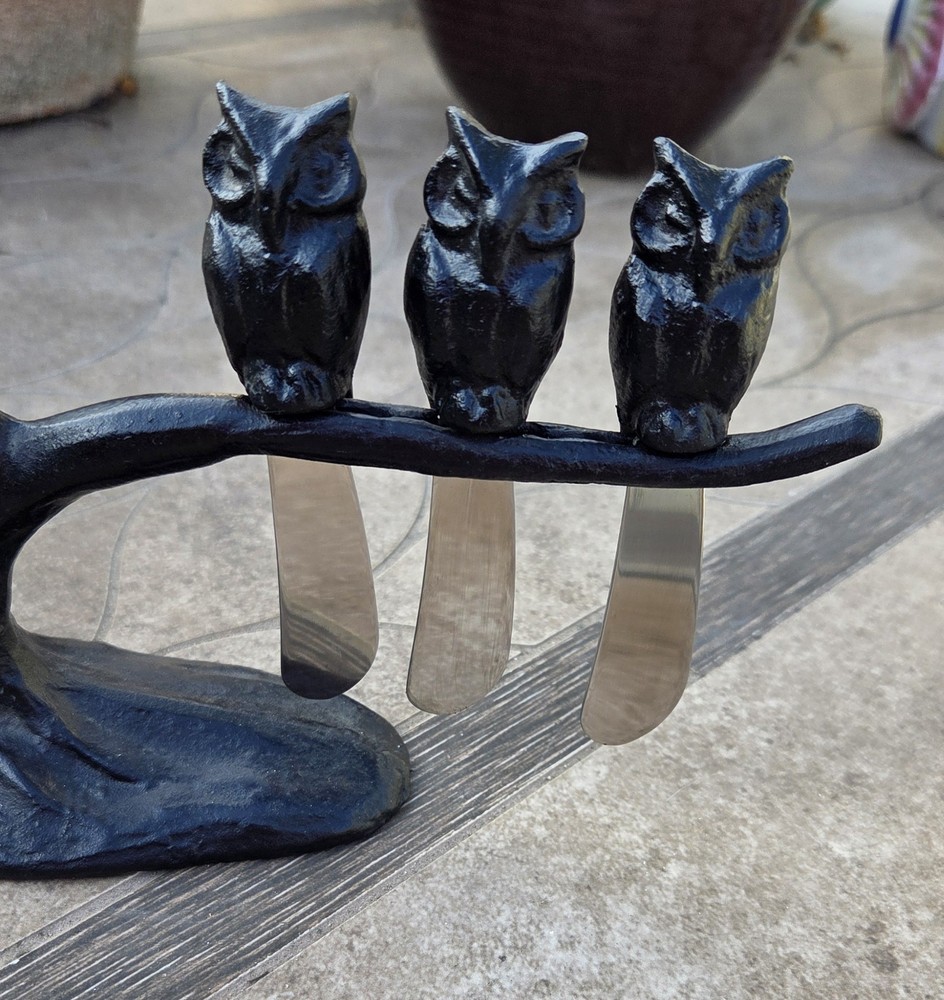 Cast Iron Owl Dip Spreaders