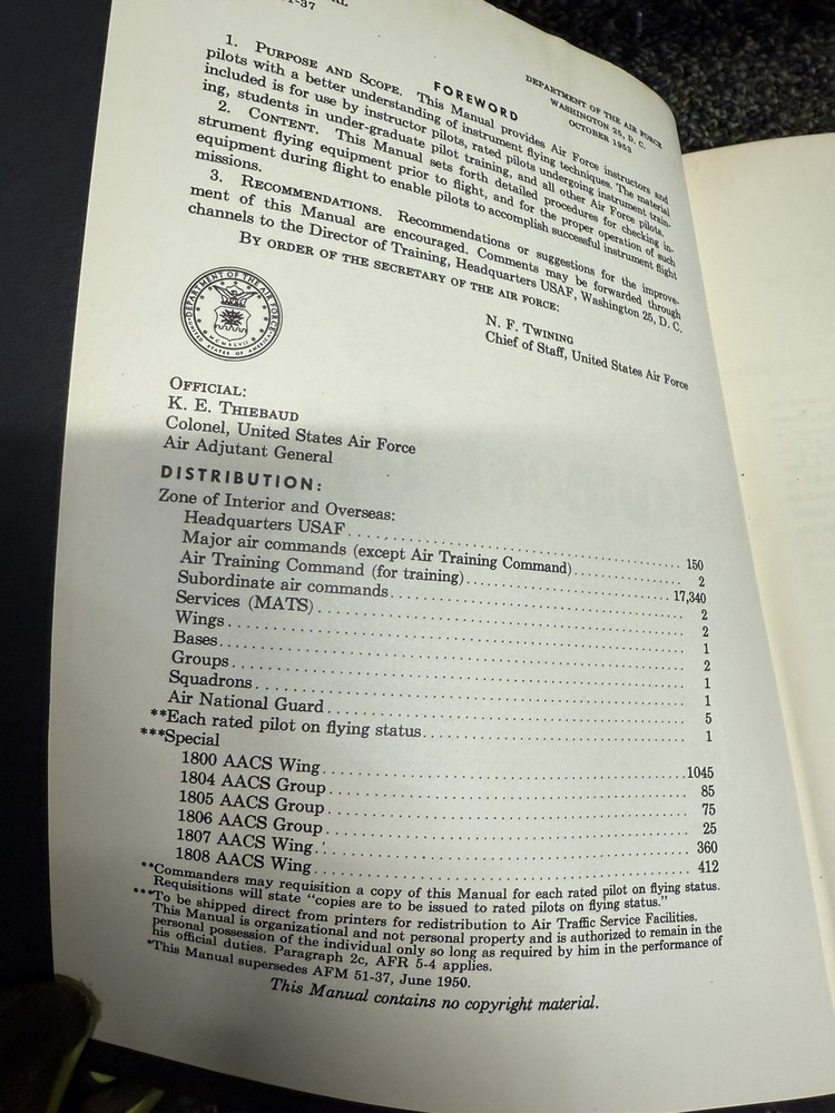 Air Force Instrument Flying Techniques Manual 1953