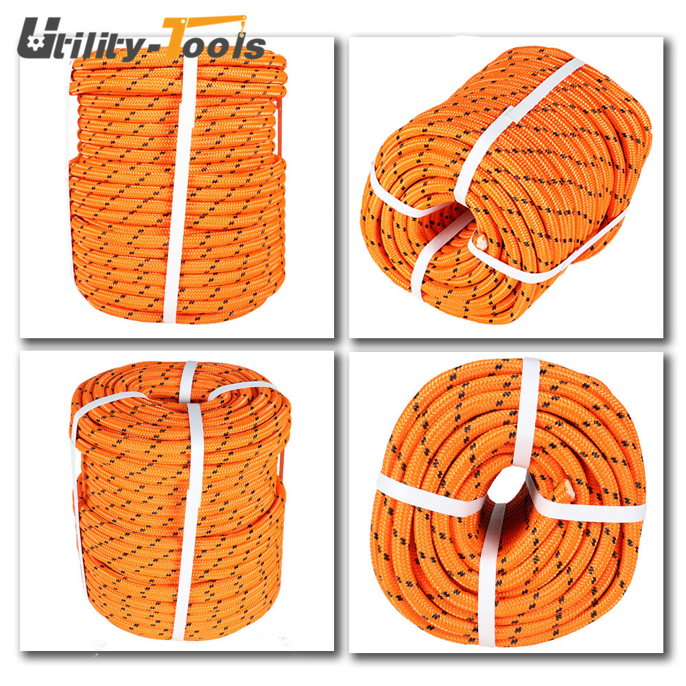 Double Braid Polyester Rope Arborist Bull Tree Rigging Line 1/2"×200'