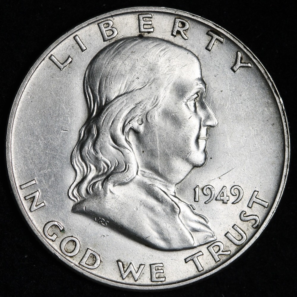 1949-D Franklin Silver Half Dollar CHOICE BU *UNCIRCULATED* MS E332 RNL