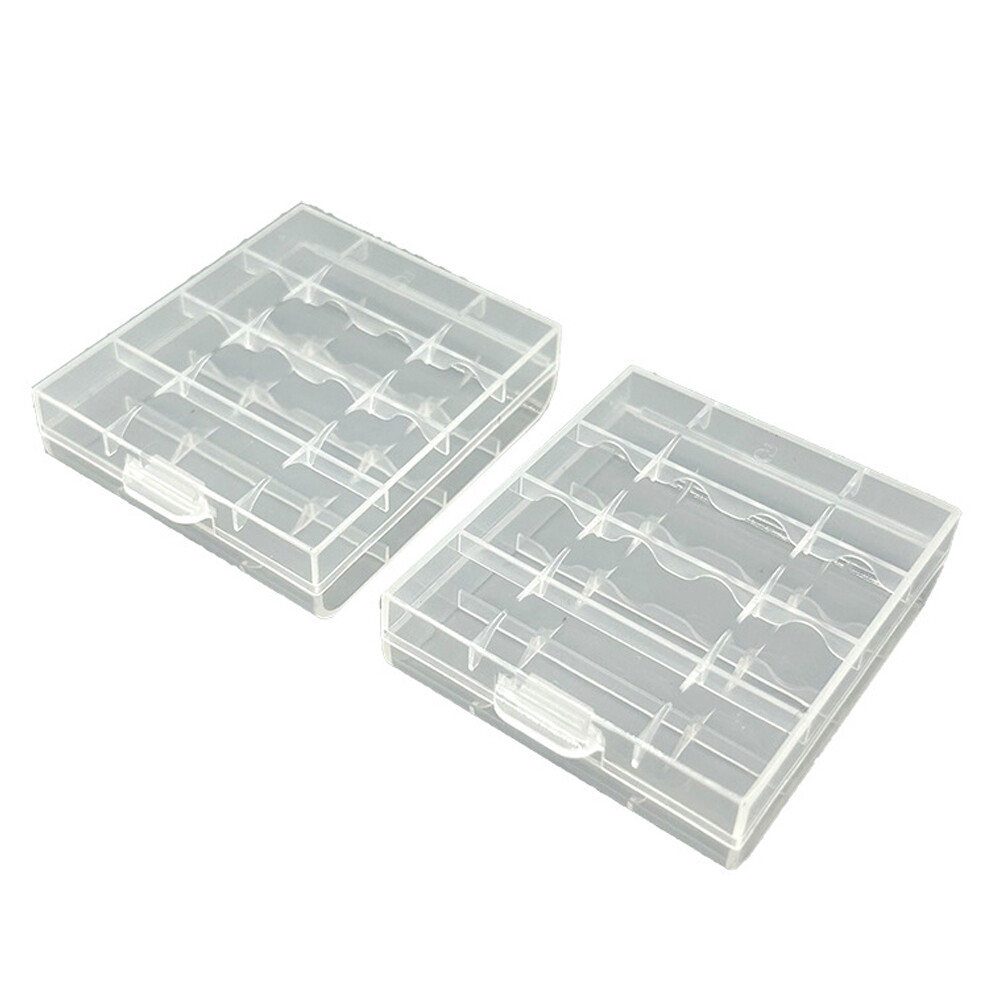 20PC Clear Hard Plastic Case Holder Storage Box For Rechargeable AA AAA Battery