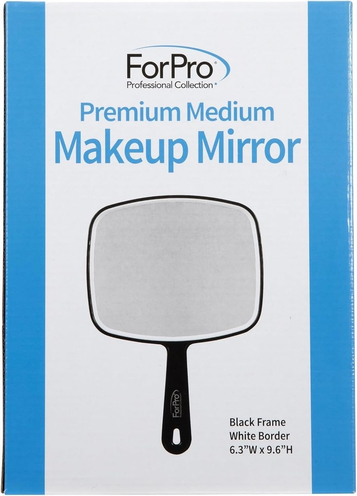 Hand Mirror with Handle, 6.3" W x 9.6" L, Multi-Purpose Handheld Mirror with ...