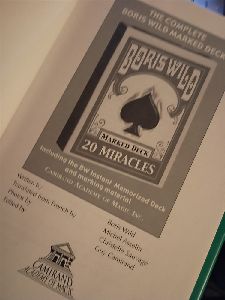 The Complete Boris Wild Marked Deck Instant Memorized Deck & Marking Material.
