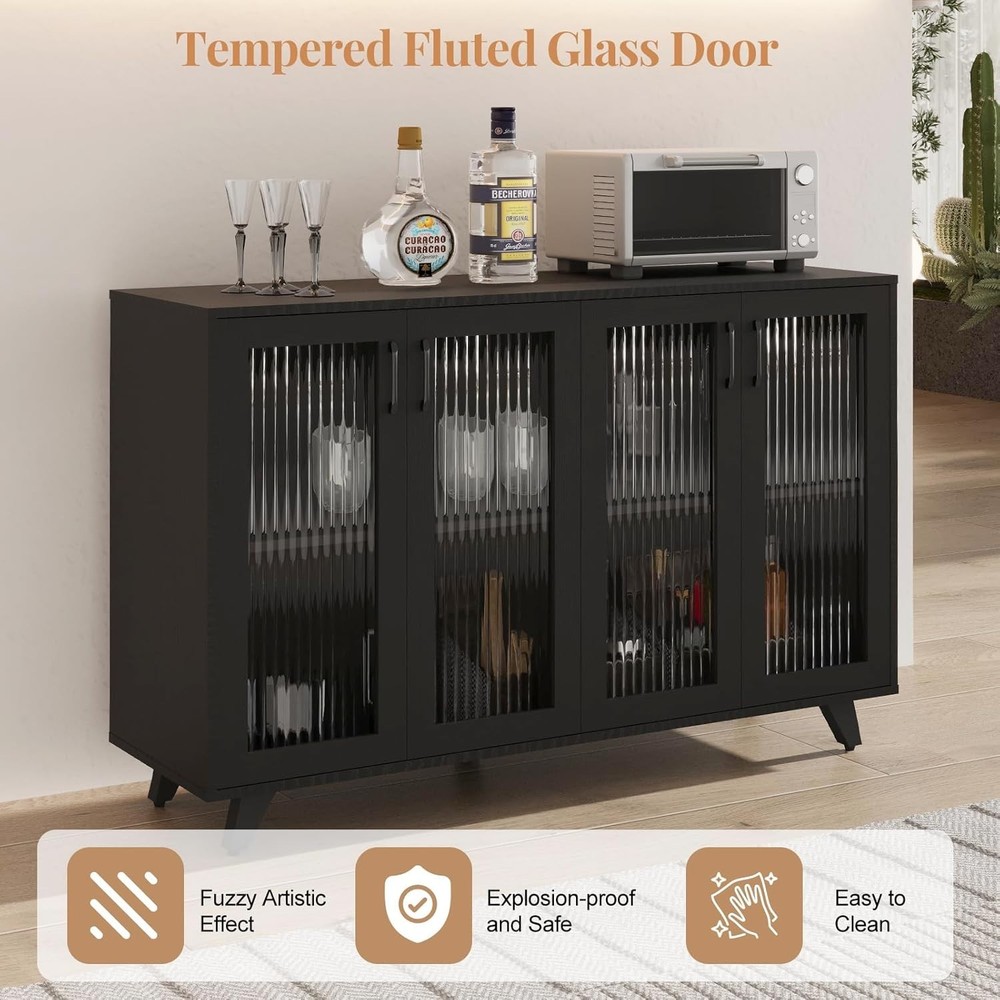 Kitchen Buffet Server Table Accent Sideboard Cupboard Server Buffet Console T...