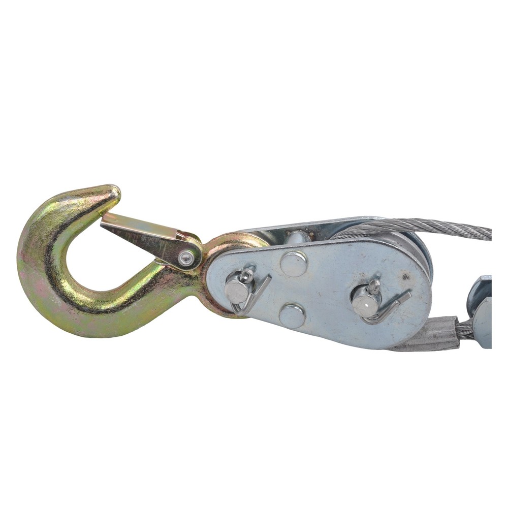 2 Ton 2 Hook Ratchet Come Along Puller & 2'' X 36" Axle Tie Down Strap w/ D Ring