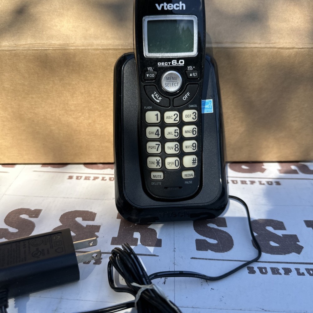 Vtech DECT6.0 Cordless Phone with Caller ID/Call Waiting - Black CS6114-11
