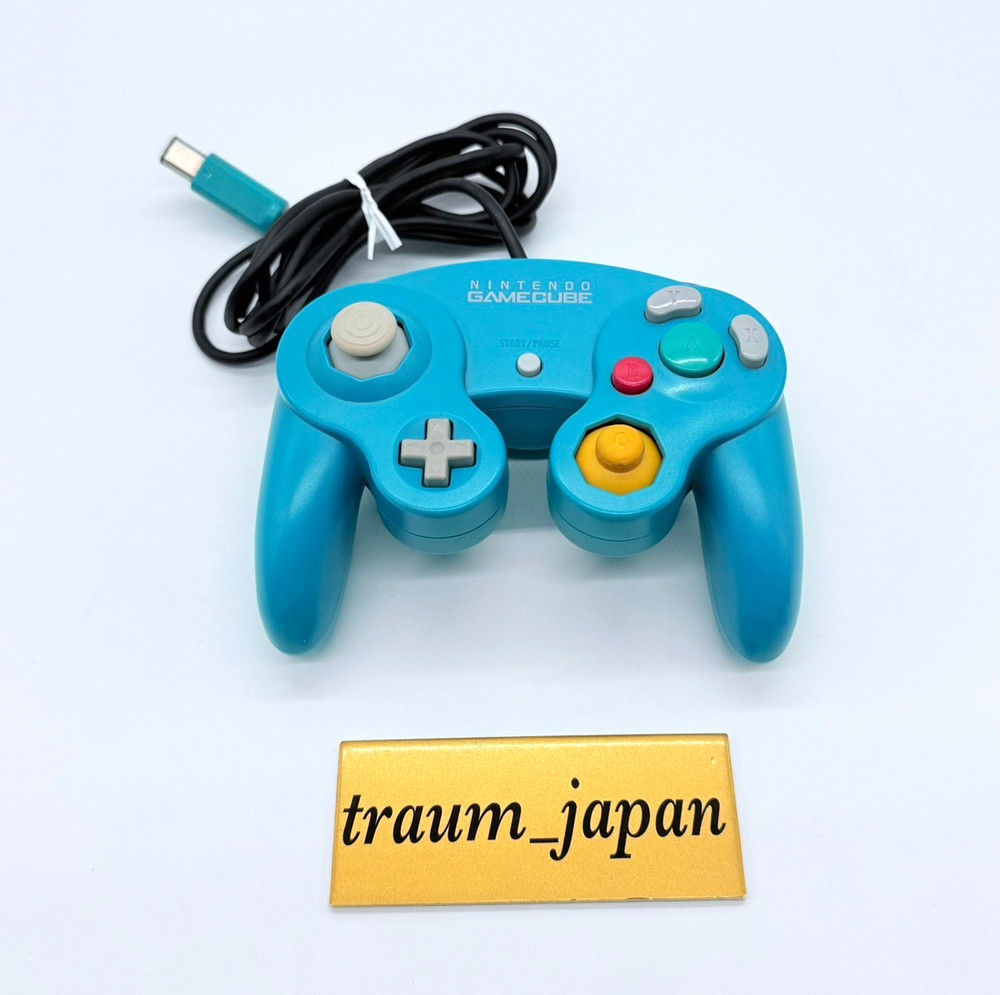 Nintendo GameCube Official Controller Emerald Blue Working Tested From Japan