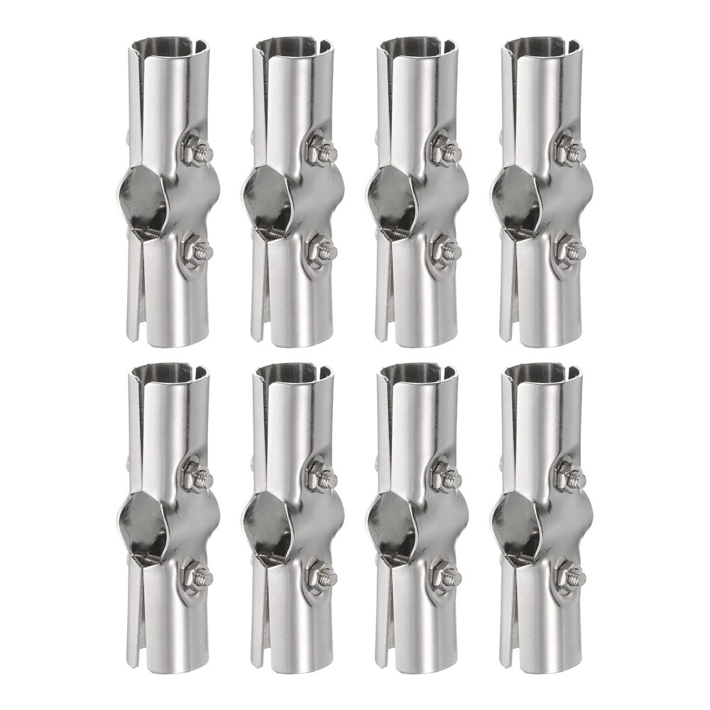 180 Degree Structural Pipe Connector 8pcs Line Rail Clamps, Fit OD 25mm