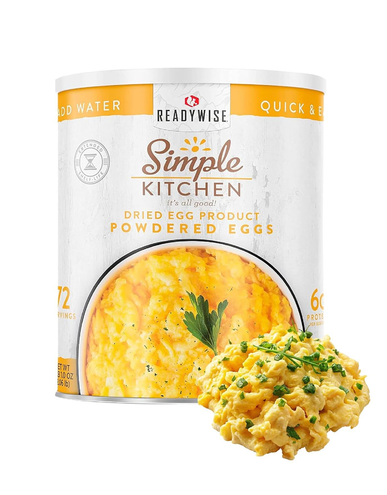 ReadyWise Simple Kitchen Powdered Eggs, 72 Servings, Emergency Food