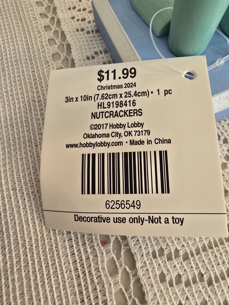 NWT! MULTICOLOR WOOD NUTCRACKER 10" TALL HOBBY LOBBY