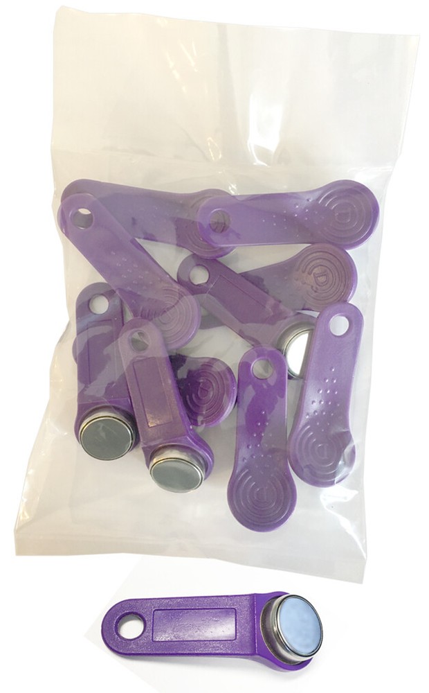 Purple Keytabs iButtons for iButton Job Site Time Clock