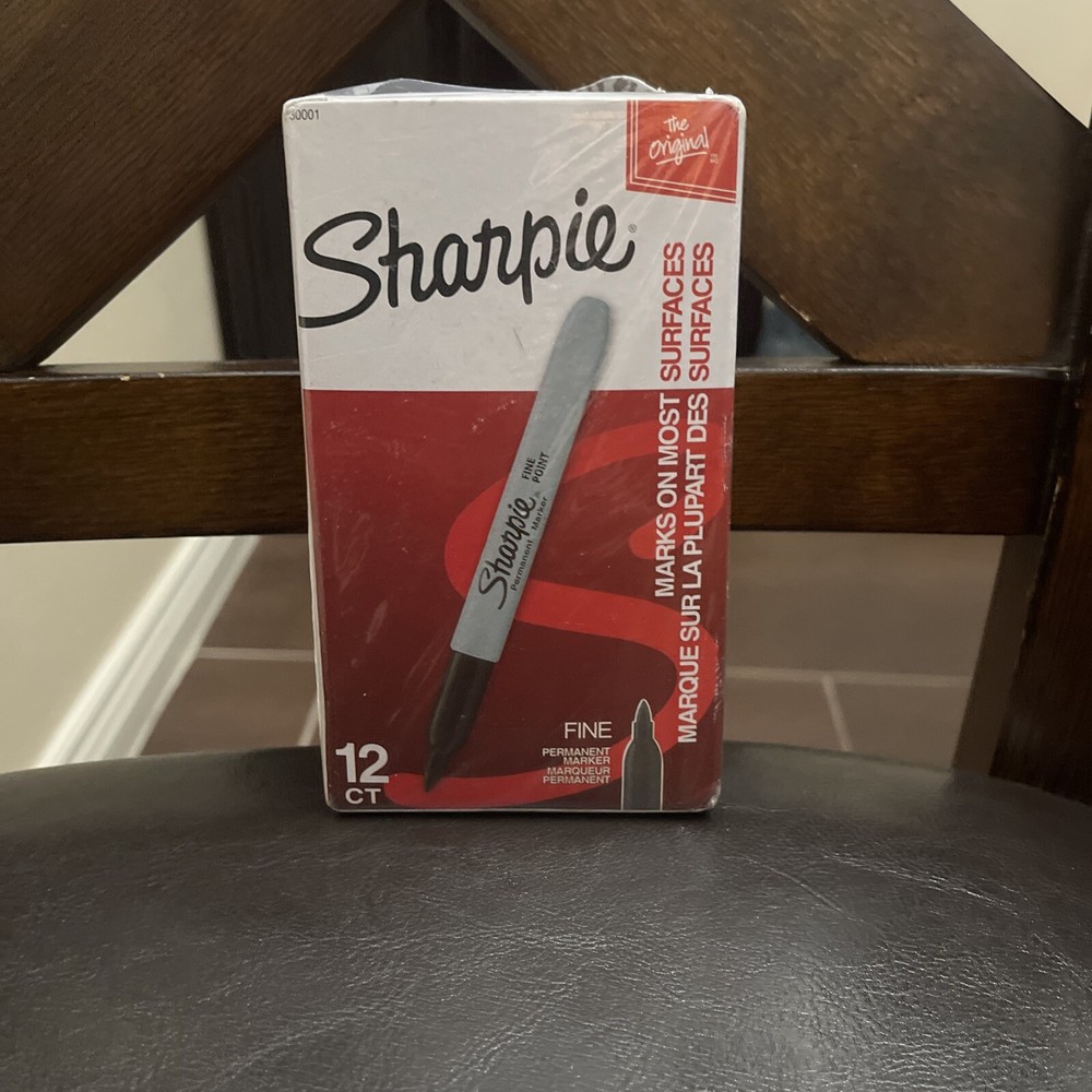 Sharpie Permanent Markers, Fine Point, Black, 24 Count