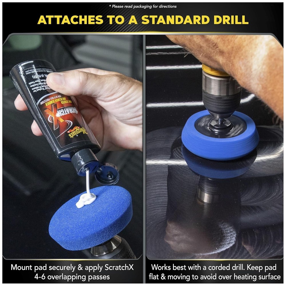 Quick & Easy Car Scratch Remover Kit – Drill-Mounted Eraser, Microfiber Included