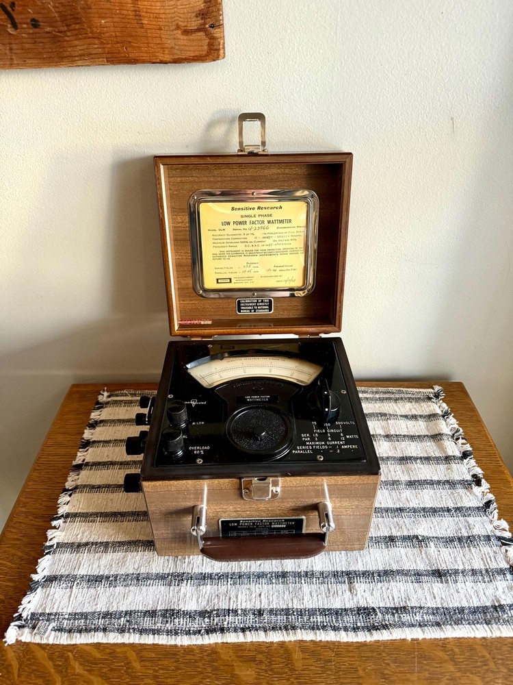 Vtg Portable Singer Single Phase Low Power Factor Wattmeter