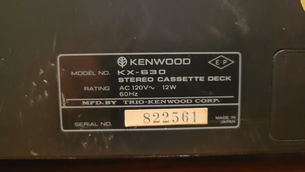 Kenwood KX-630 cassette deck