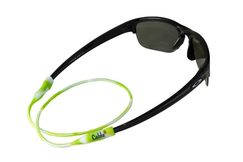 Cablz Silicone Lime Green & White 16 in
