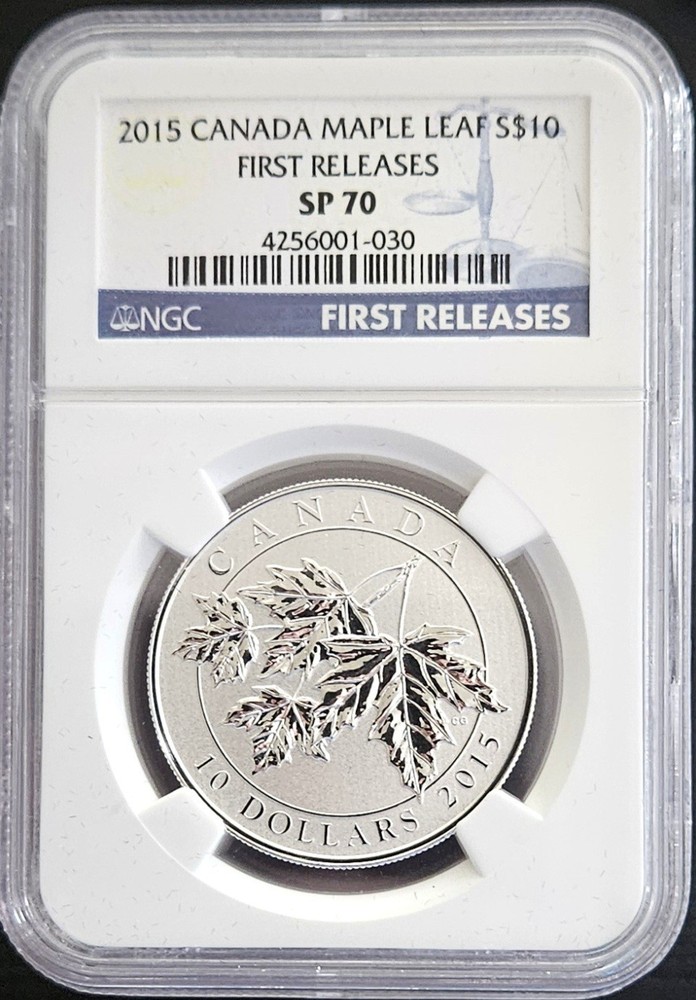2015 Canada Silver $10 Maple Leaf NGC SP70