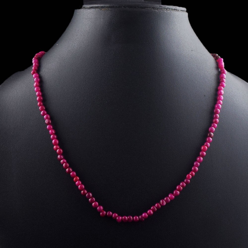 Awesome Massive Ruby & Red Garnet 68.00 Cts Beaded Beautiful Necklace VK 23 E650