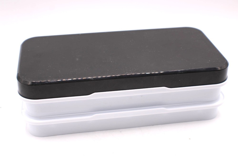 Stackable Ice Cube Trays Lid & Easy-Release Punch Bottom 64 Cubes White & Black