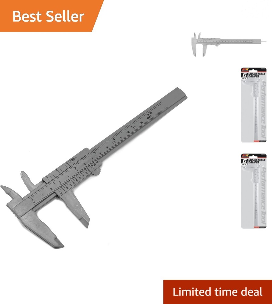 Lightweight 6-Inch Plastic Caliper - Durable & Easy-to-Use for All Projects