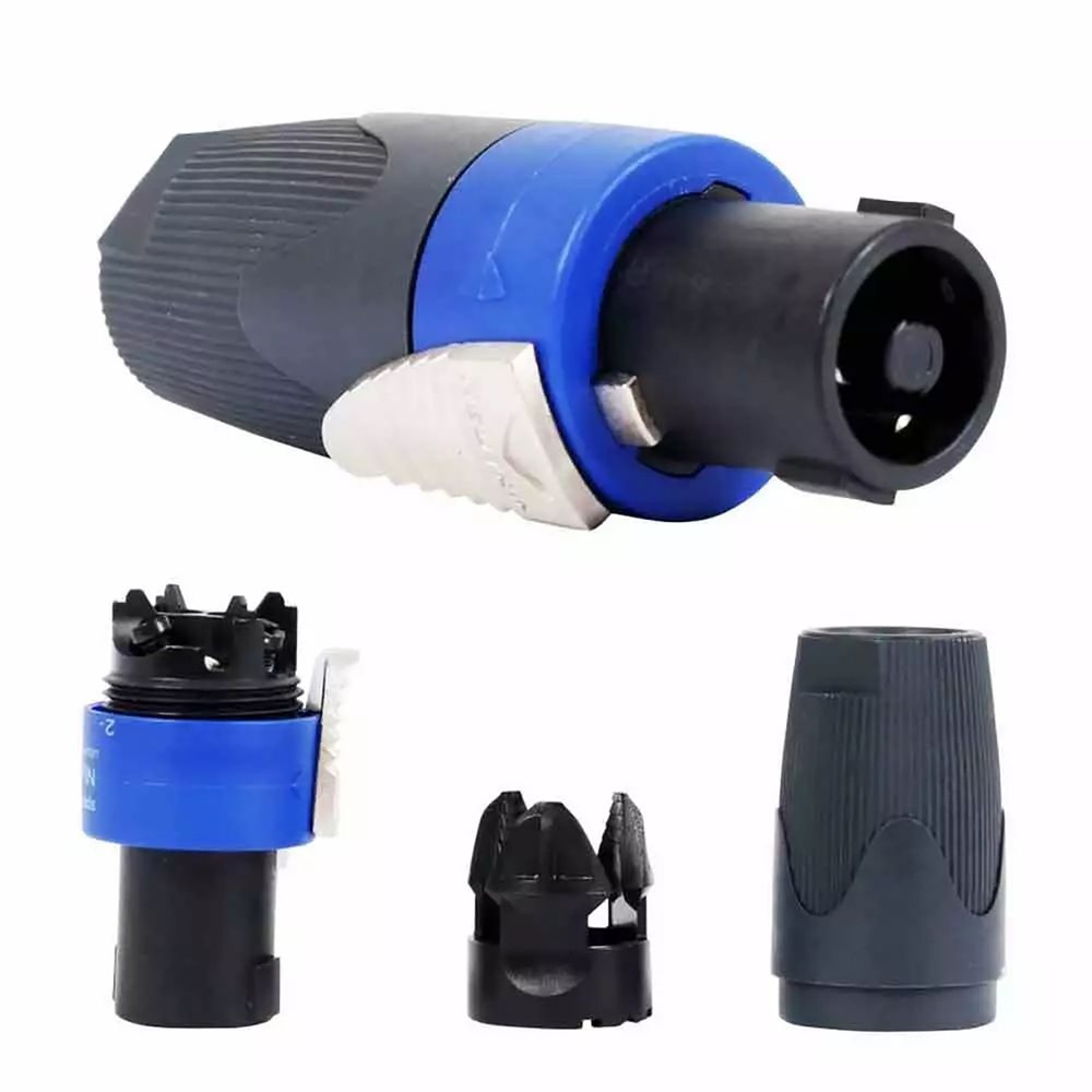 4 Pole 4pcs NL4FX Speaker Cable Plug Connector for Speaker Quick Lock