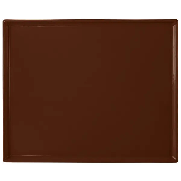 TableCraft CW2112BR Rectangular Half Size Cooling Serving Tray - Brown