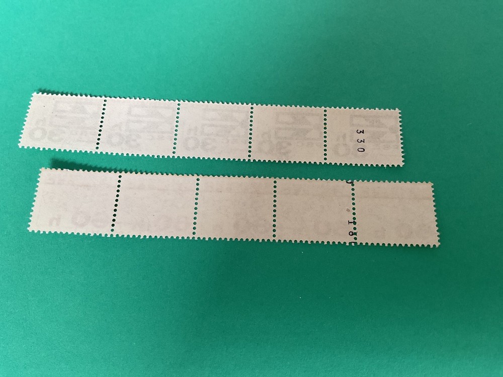 Czechoslovakia coil and mis-coil error mint never hinged stamps     B862