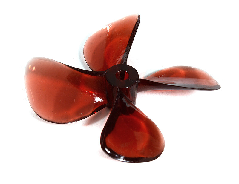Plastic 60mm 4-Blade Propeller 4mm for RC Boats
