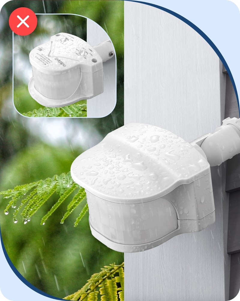 EDISHINE 2Pack 240° Motion Sensor,Replacement Motion Detector 3 Modes PIR Motion