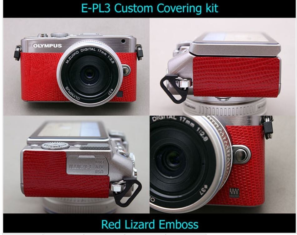 Camera Replacement Skin Leather w/VIDEO instruction【Olympus E-PL3】From Japan