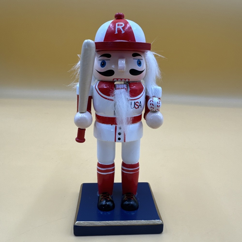 Joliyoou 7” USA Baseball Nutcracker Red White Blue Christmas