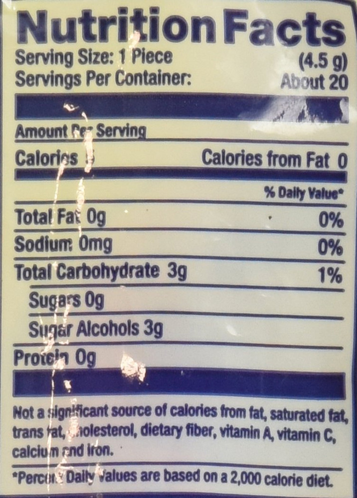 Sugar Free Gum - 3.25 oz