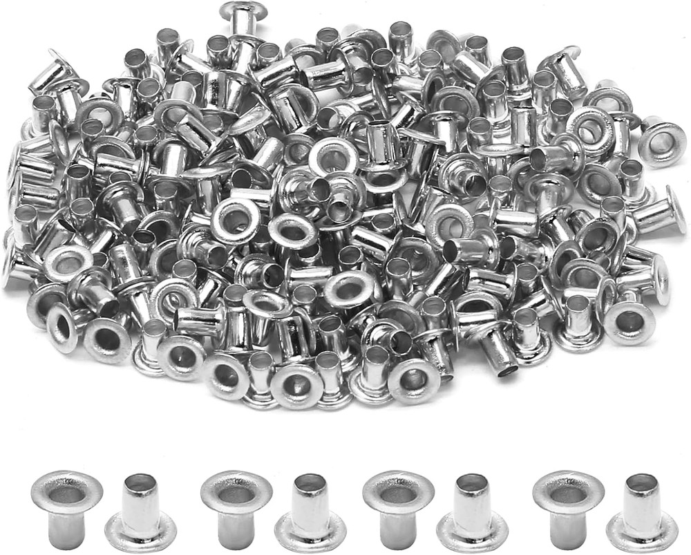 2MM Tiny Grommets Eyelets 200 Pcs, Self Backing Eyelets for Bead Cores, Clothes,
