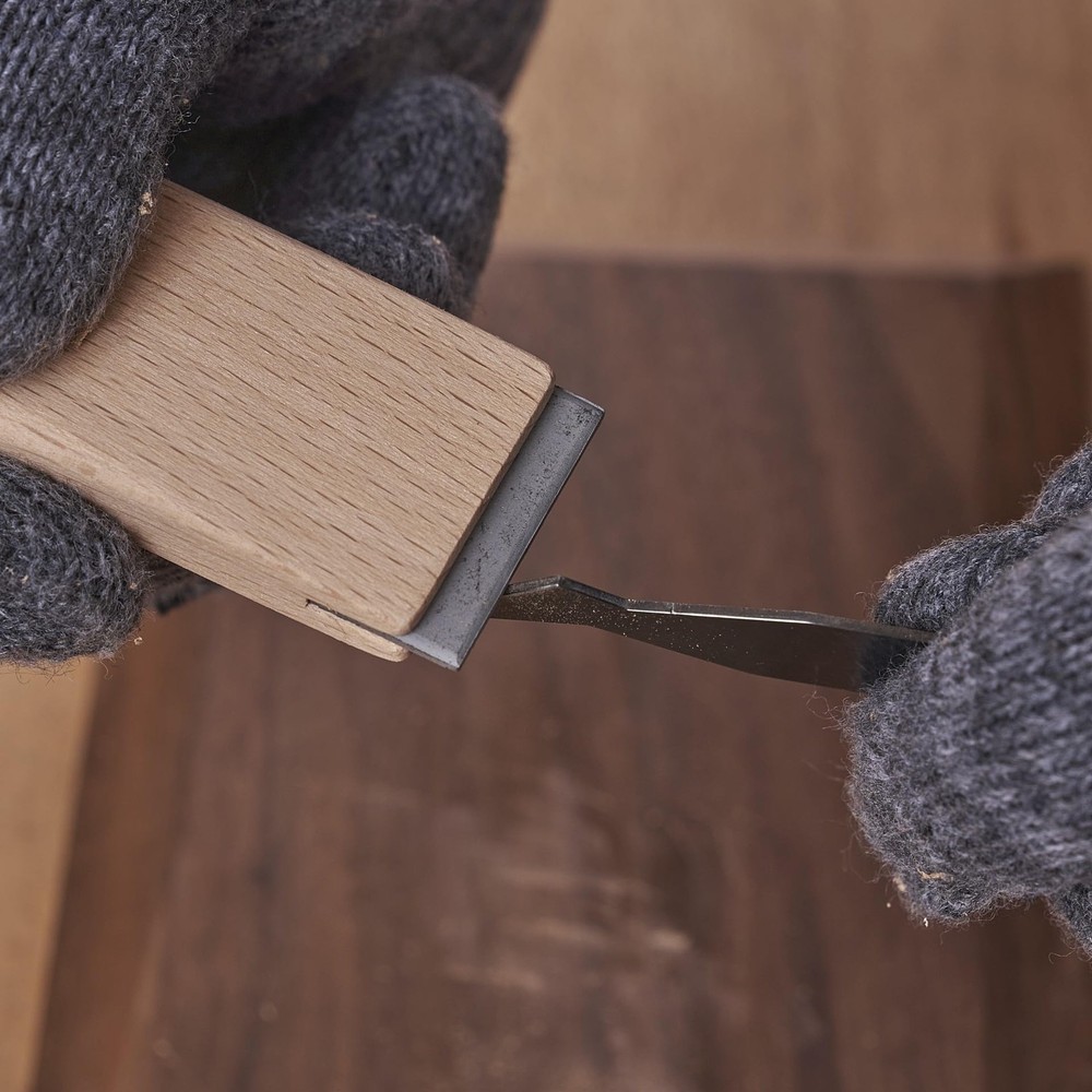 HERMIT TOOLS New Cabinet Scraper Cards and Burnisher Blue