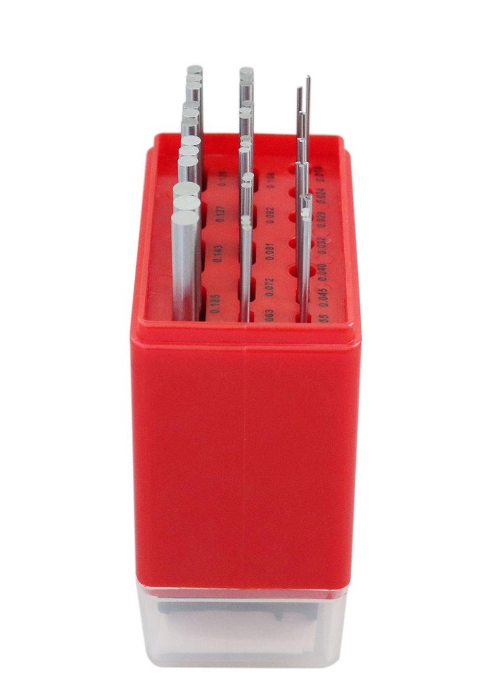 U.S. and Metric Thread Measuring Wire Set with Thread Measuring Wire Holders,...