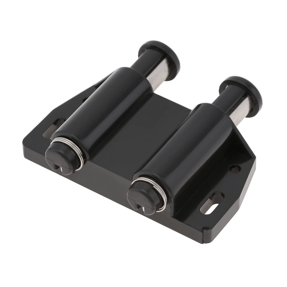 HOJLKLD Magnetic Touch Latch, 2 Pack Cabinet Push Open Double 2 Pack, Black