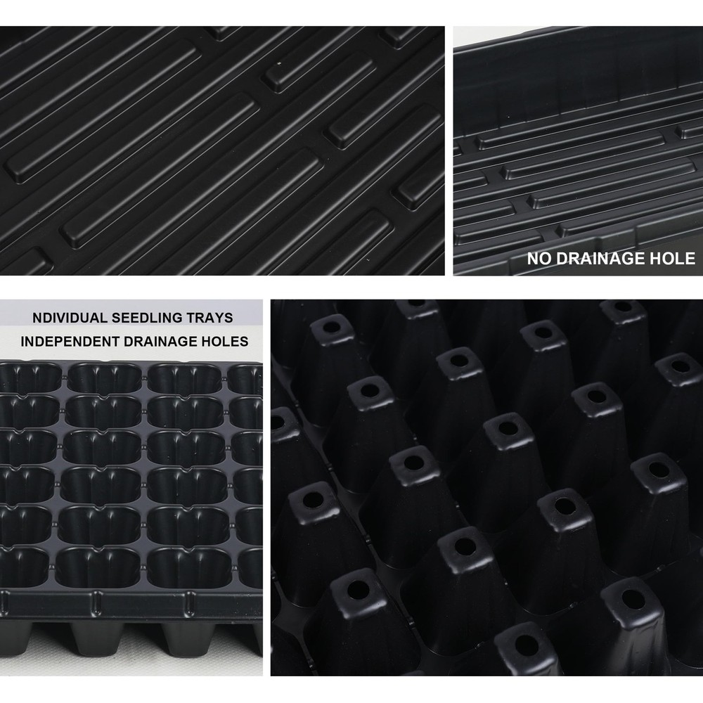 Hourleey 20 Pack Trays Include 10 1020 Seed Starter and 10 Black