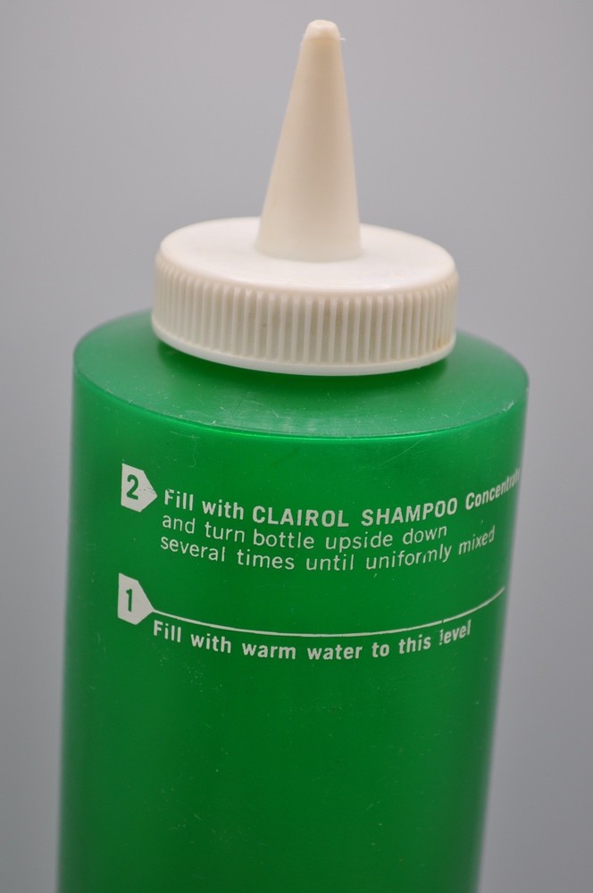Vintage Clariol Shampoo Applicator Green Bottle Empty for Prop