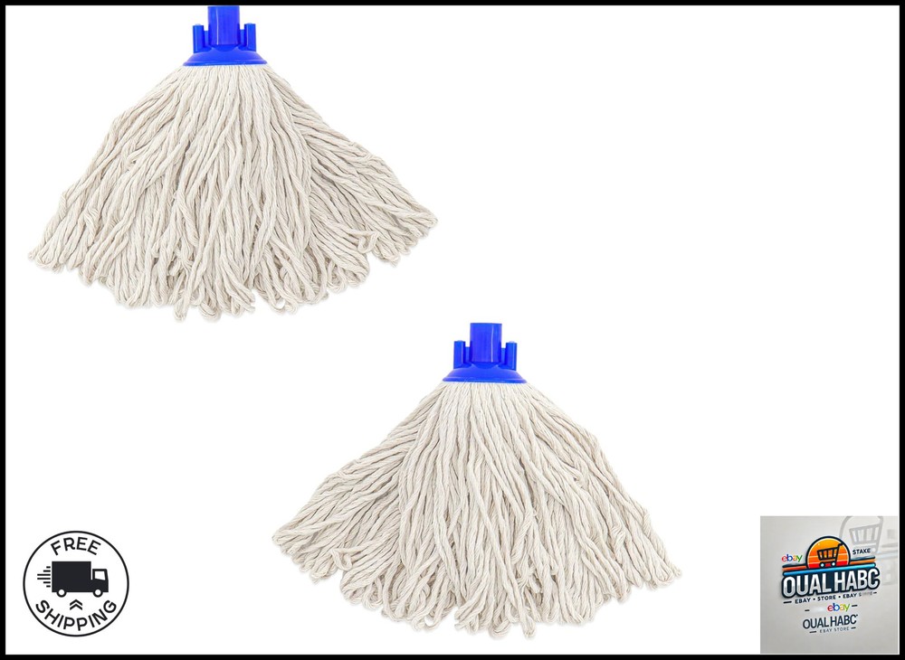 Cotton String Screw on Mop Replacement Head Compatible with All Standard US Pole