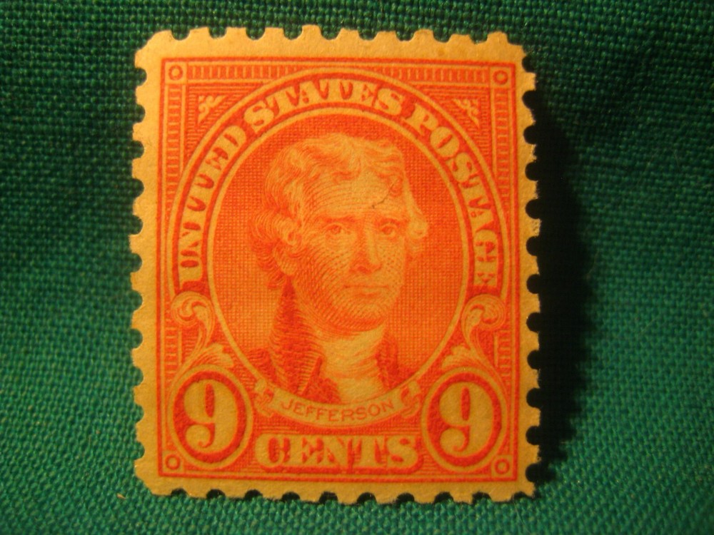 9c Thomas Jefferson-Mint Never Hinged Single-Scott #590-Issued 1922-25