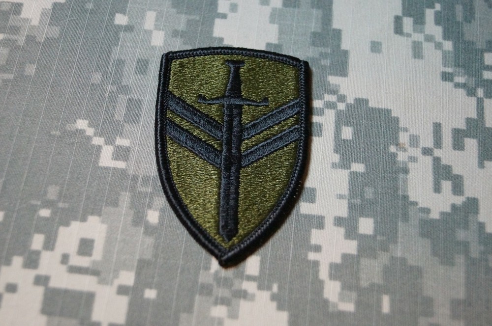 Military Patch US Army 2nd Support Command BDU Subdued Sew-on Authentic USED