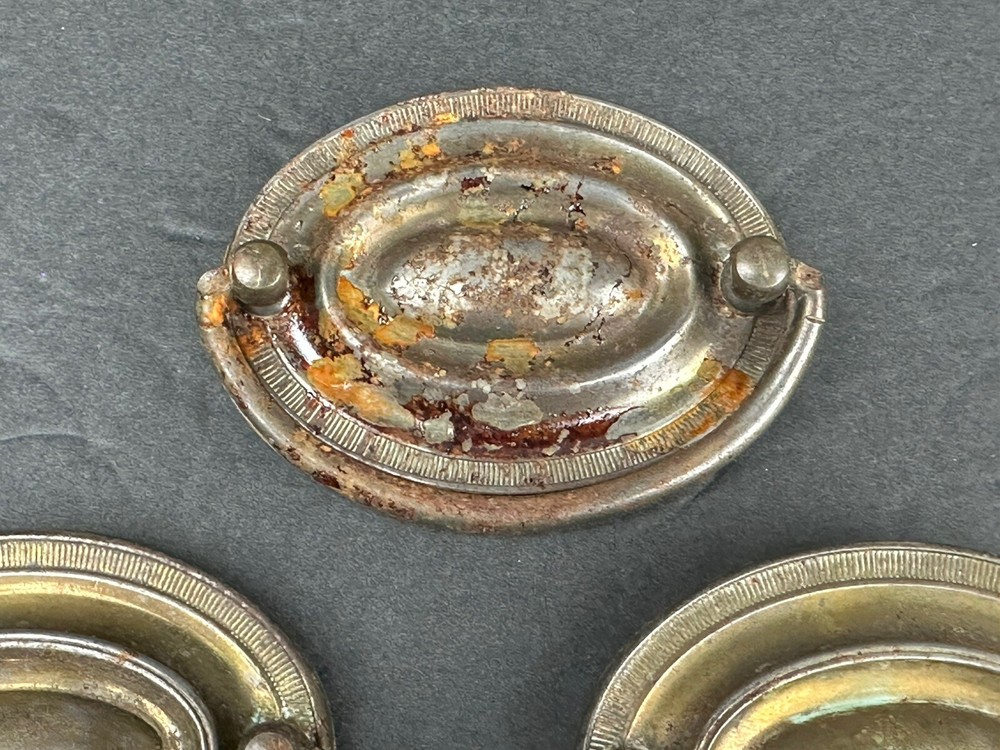 5 Hepplewhite Style 3" Oval Brass Drawer Pulls-Hardware NOT Included
